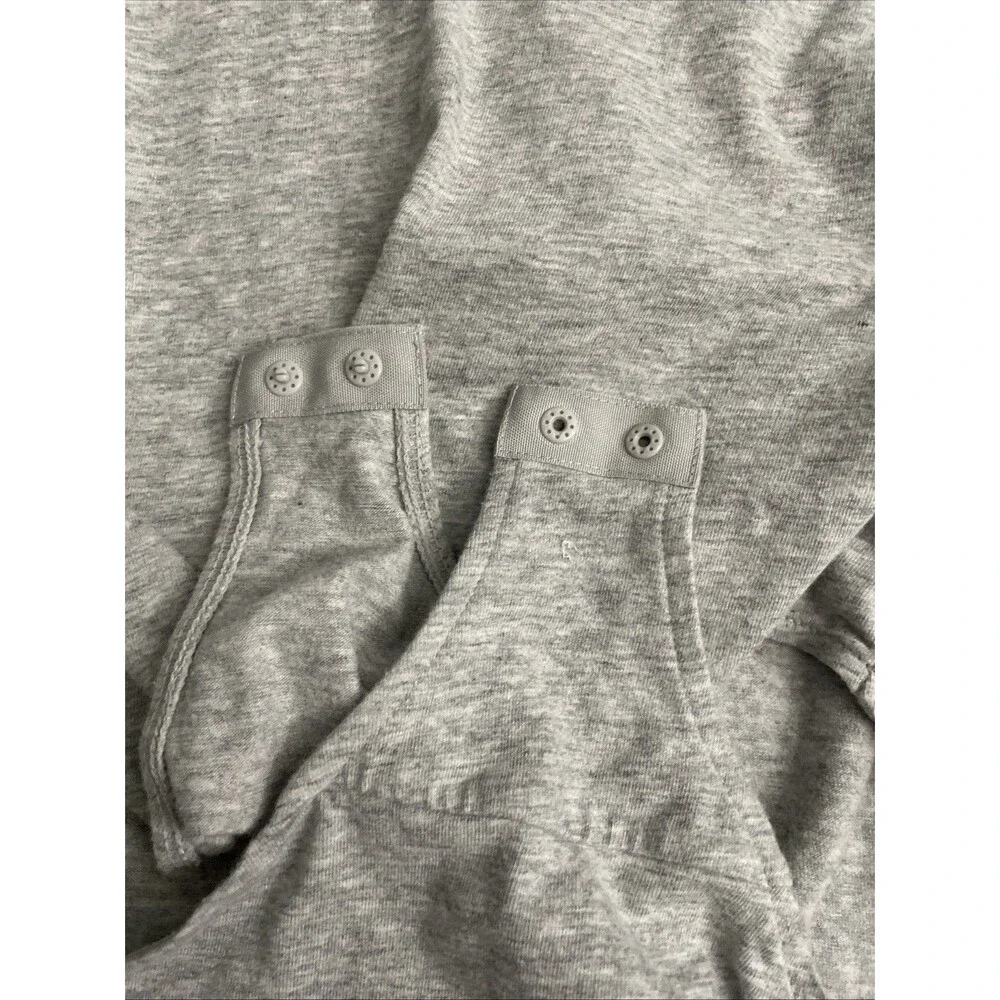 H&M Women’s Grey Sleeveless Bodysuit Sz M Mesh Panel Stretch Fitted Top Clubwear